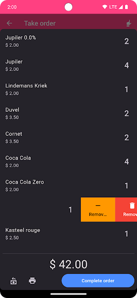 PoS Cash Register - Order List