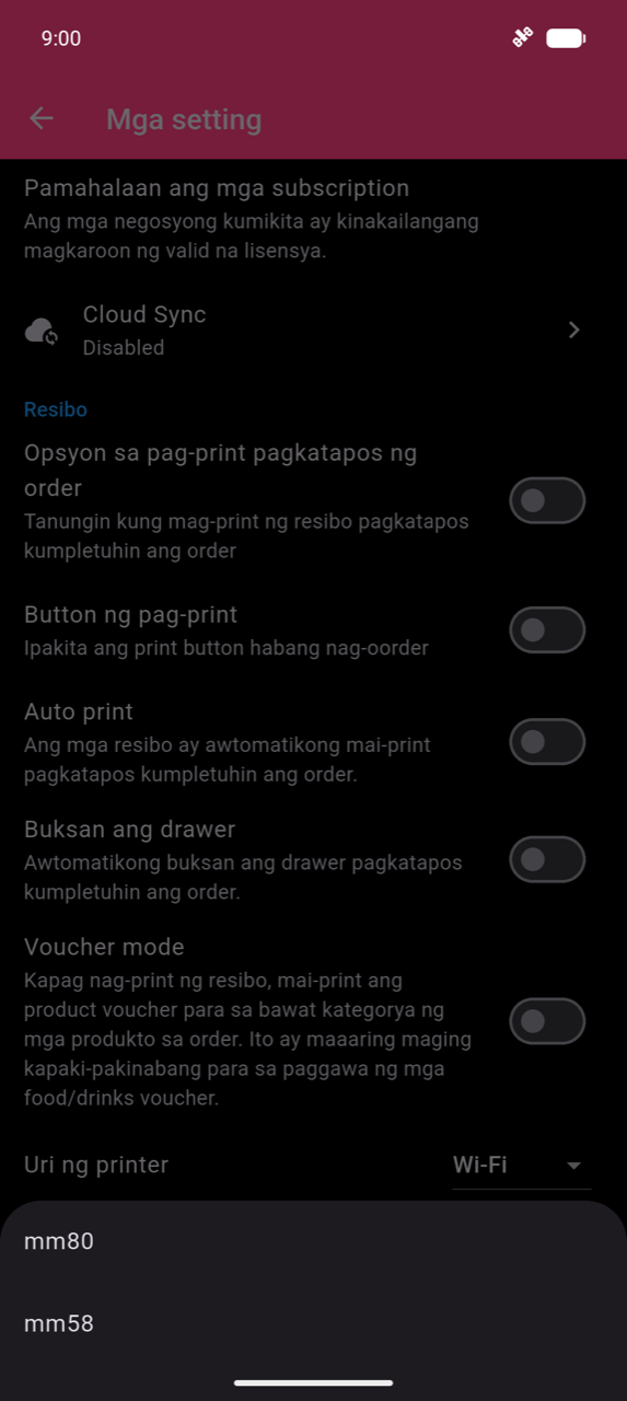 Bottom sheet ng Laki ng papel na may dalawang opsyon: mm80 at mm58